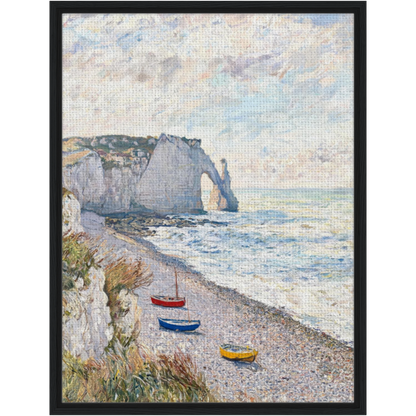 Framed Coastal Rock Arch Canvas | Seaside Wall Art Decor