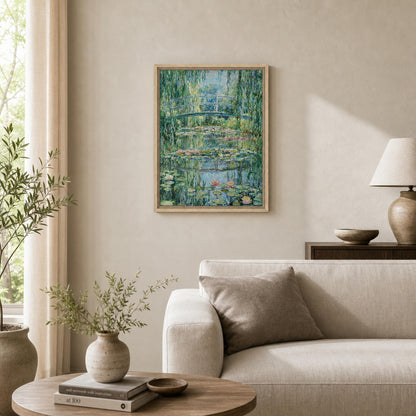 Framed Giverny Reflections Canvas | Premium Vintage Impressionist Canvas Art