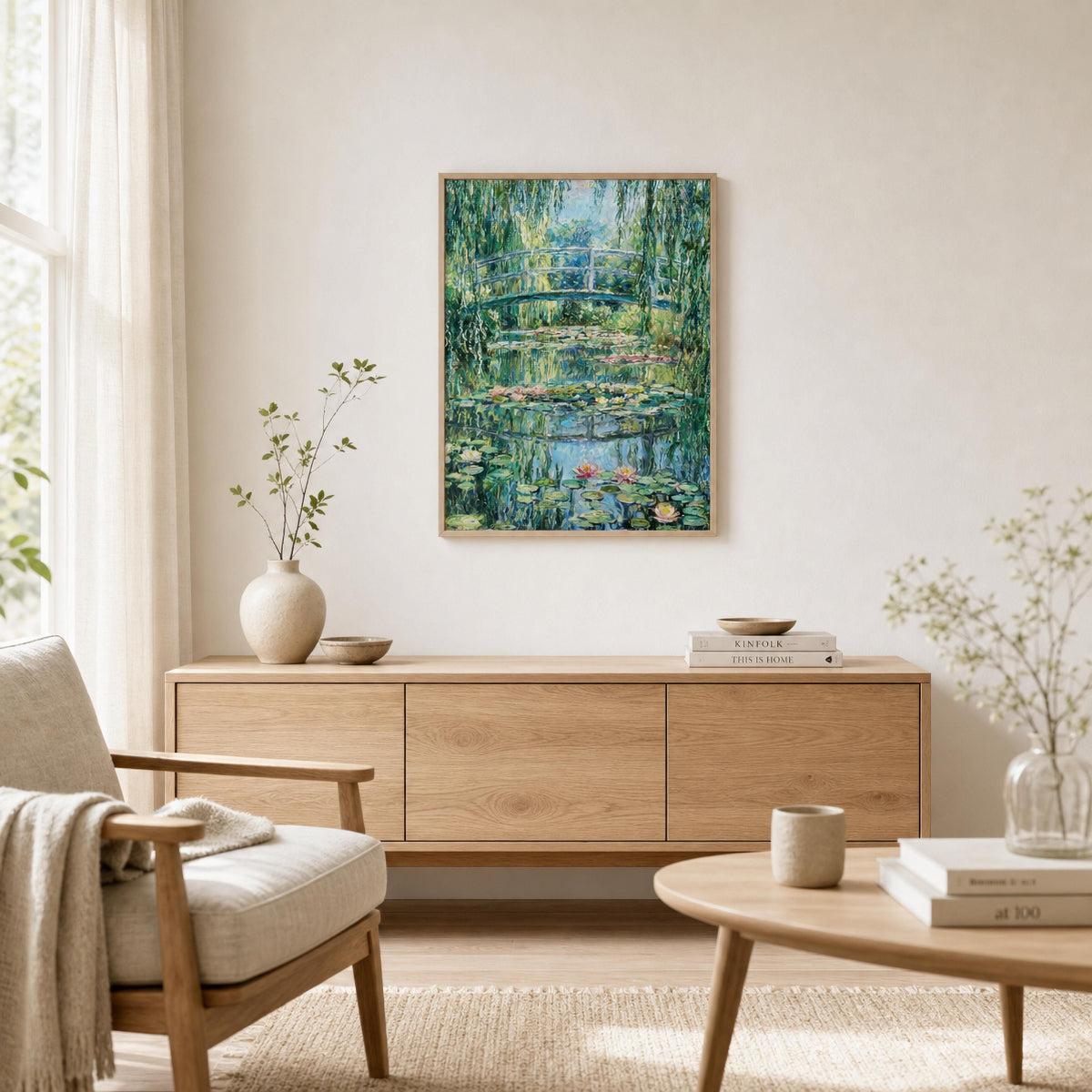 Giverny Reflections Fine Art Print | Vintage Impressionist Water Lilies Wall Art