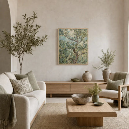 Impressionist Olive Tree Framed Art Print