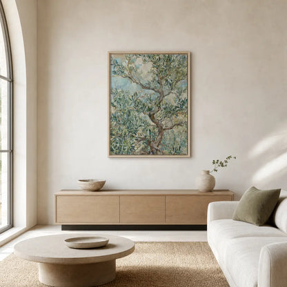 Impressionist Olive Tree Framed Canvas Wall Art