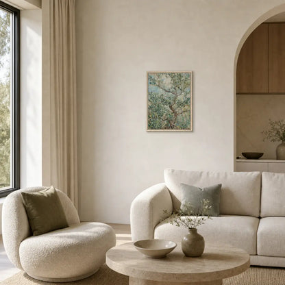 Impressionist Olive Tree Framed Canvas Wall Art