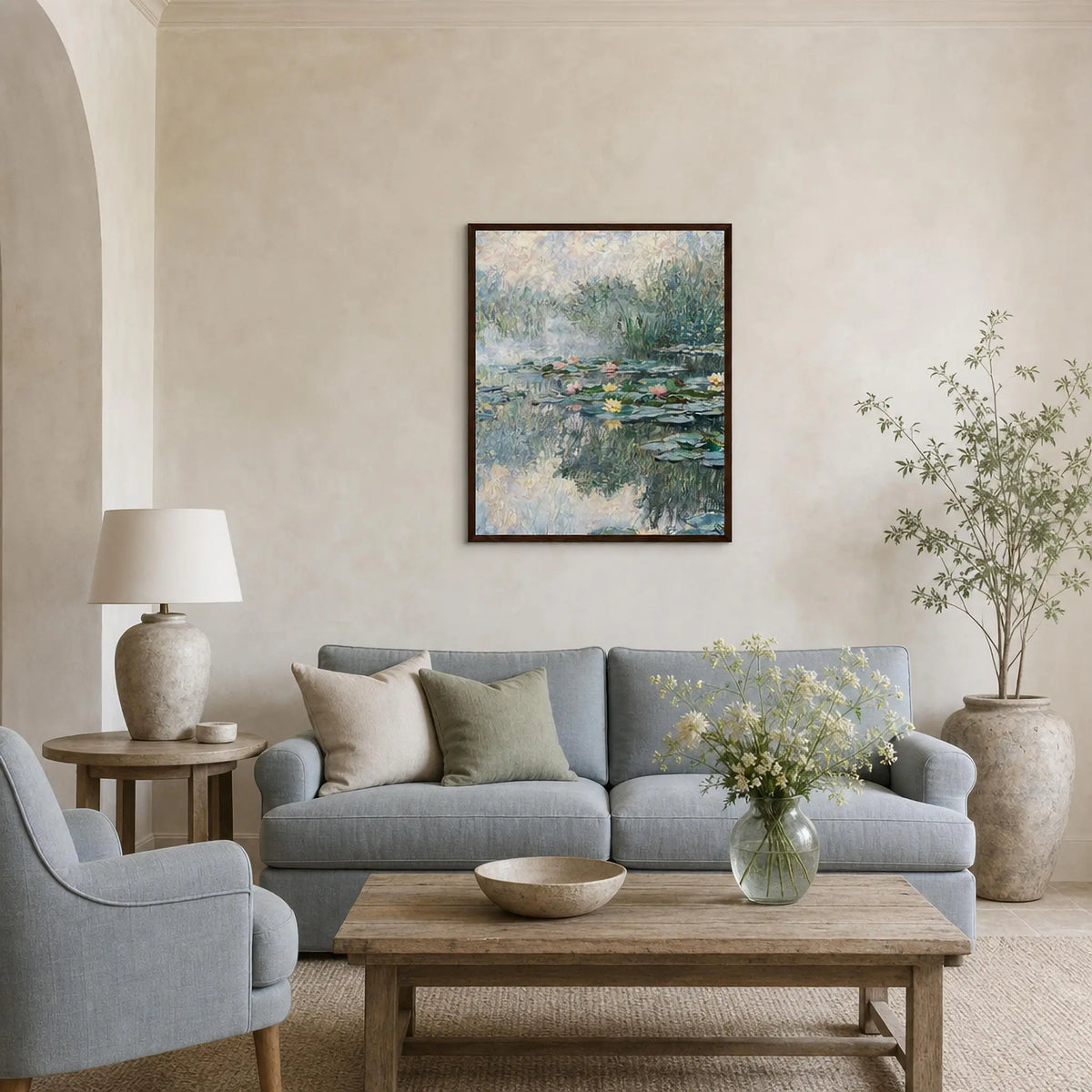 Water Lilies Pond Wooden Framed Poster | Vintstep
