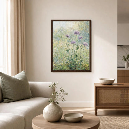Impressionist Wildflower Meadow Framed Canvas Wall Art