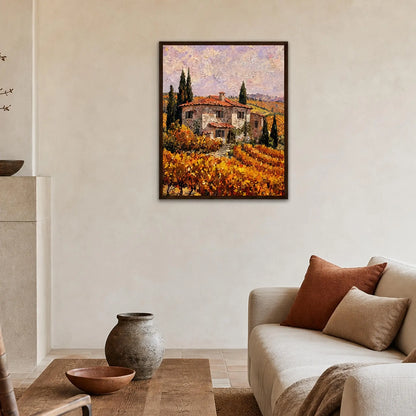 Tuscan Villa Vineyard Framed Art Print | Ready to Hang Wall Decor