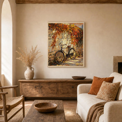 Vintage Bicycle Framed Art Print | Ready to Hang Wall Decor