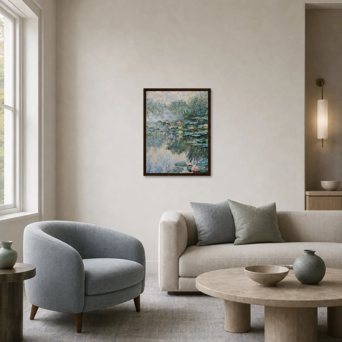 Water Lilies Pond Framed Canvas | Vintstep