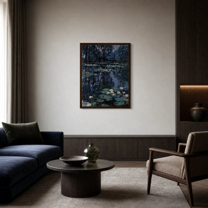 Nocturne Water Lilies & Dark Pond Impressionist Art Print
