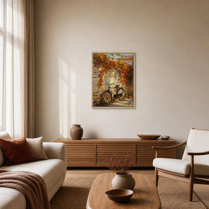 Vintage Bicycle Framed Canvas Wall Art | Gallery Style Decor