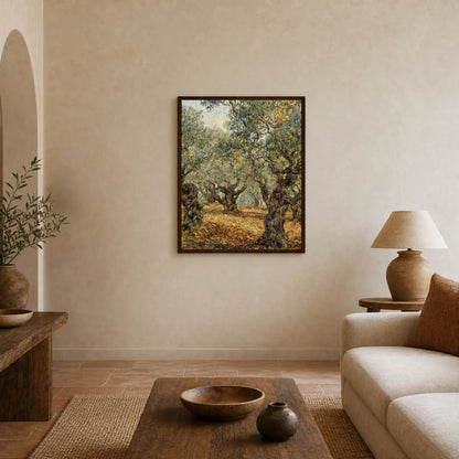 Autumn Olive Grove Framed Art Print | Ready to Hang Wall Decor