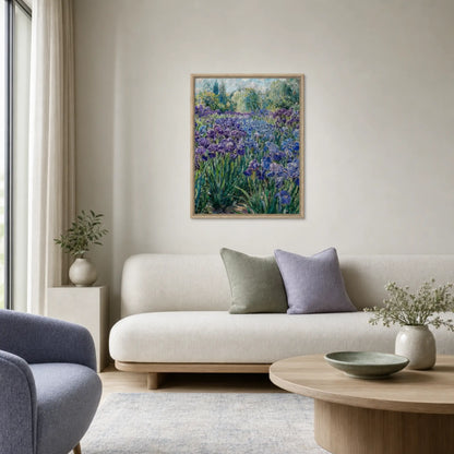 Monet's Iris Field Impressionist Garden Art Print