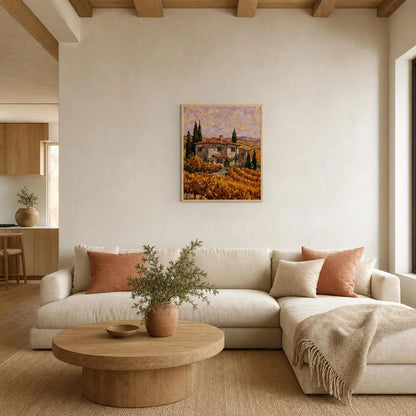 Tuscan Villa Vineyard Framed Art Print | Ready to Hang Wall Decor