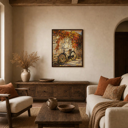 Vintage Bicycle Framed Art Print | Ready to Hang Wall Decor