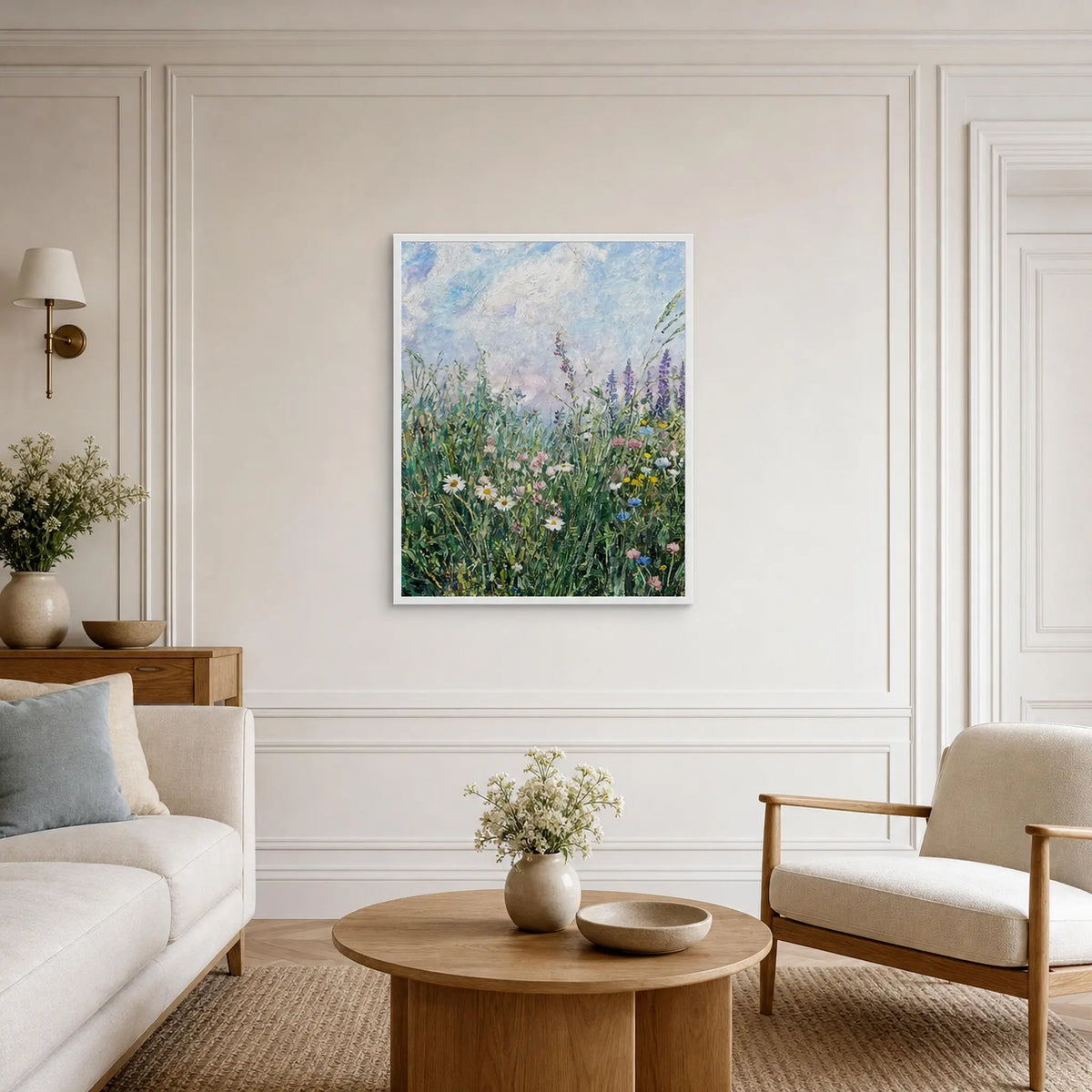 Framed Botanical Wildflower Art Print | Ready-to-Hang Meadow Wall Decor