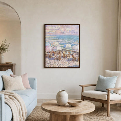 Framed Coastal Cafe Art | Mediterranean Summer Wall Decor