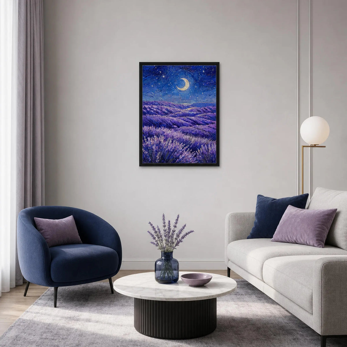 Lavender Twilight Framed Canvas Wall Art
