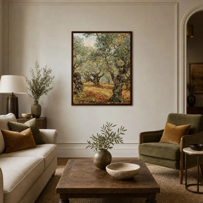 Autumn Olive Grove Framed Art Print | Ready to Hang Wall Decor
