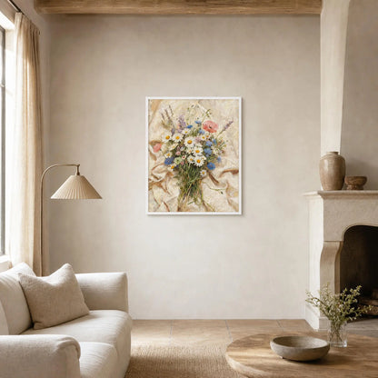 Impressionist Wildflower Bouquet Framed Art Print