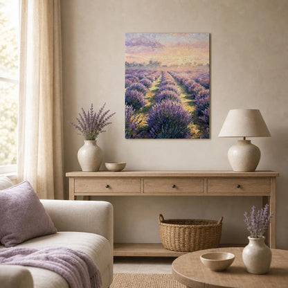 Lavender Sunset Field Fine Art Print