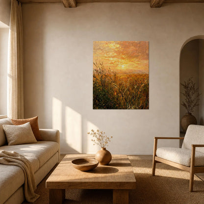 Golden Reeds Sunset Fine Art Print