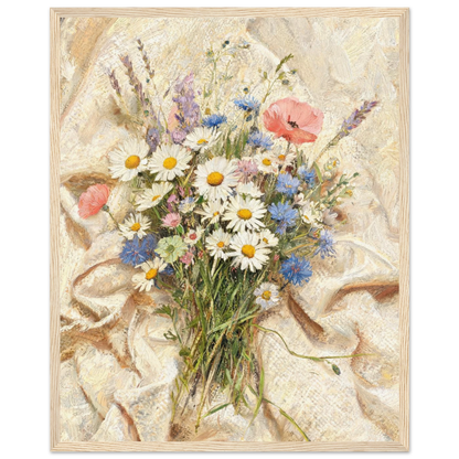 Impressionist Wildflower Bouquet Framed Art Print