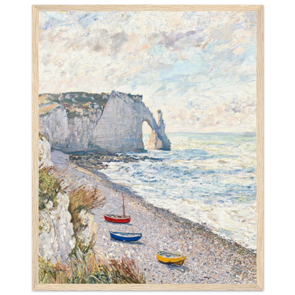 Framed Coastal Rock Arch Art | Seaside Cliff Wall Decor Poster