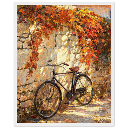 Vintage Bicycle Framed Art Print | Ready to Hang Wall Decor