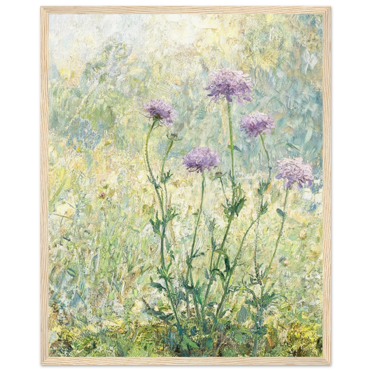 Impressionist Wildflower Meadow Framed Art Print